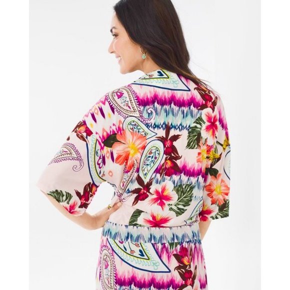 Chico's Ikat Floral Kimono - Picture 7 of 7